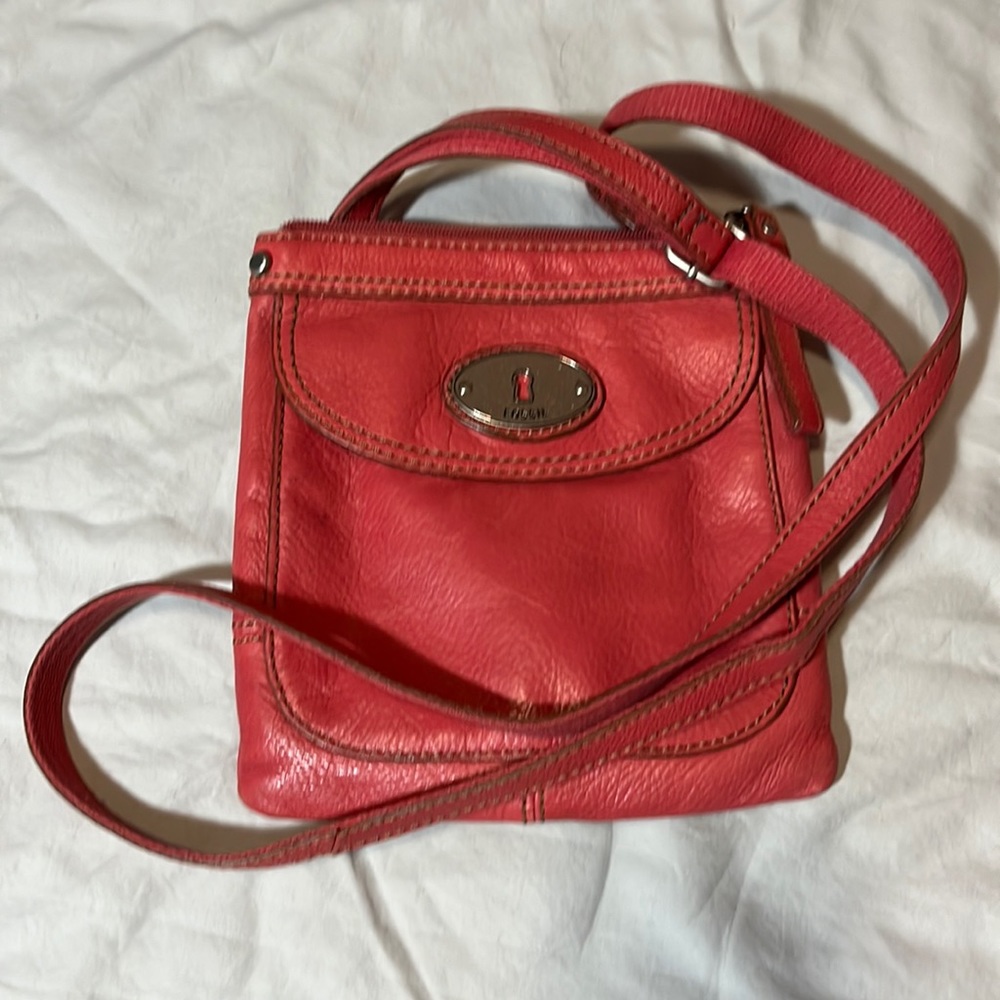 Pink Fossil Crossbody Bag Purse